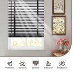 $19.99 – 28″ x 64″ BAYUE 2″ Cordless Basswood Horizontal Window Blinds (Black)  + Free Shipping w/ Prime or on $35+