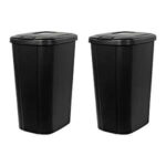 $16.96 – 2 Pack Hefty 13.3 Gallon Plastic Touch Top Kitchen Trash Can(Black/White) – Lowest Price Ever at Walmart