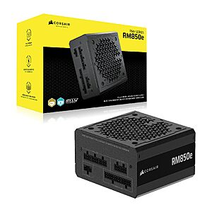 $64.99 – Amazon Resale: CORSAIR RM850e (2025) ATX 3.1 PCIe 5.1 Ready 850W Power Supply – Black Like-New