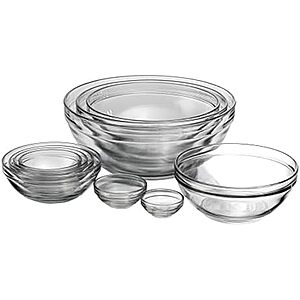 $24.80 – * | 10-pc Anchor Hocking Glass Mixing Bowls Set at Amazon