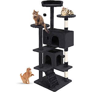Bestpet 54 Cat Tree Tower in dark gray