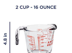 $3.97 – Anchor Hocking 2 Cup Glass Measuring Cup (1 Cup and 4 Cup also available) Anchor Hocking 2 Cup Glass Measuring Cup