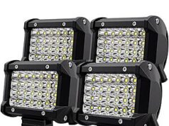 $13.99 – LED Pod Lights 4 Inch 72W 4PCS Off Road Lights Cube Quad Row Spot Beam Led Light Bar LED Pod Lights cube light bar for off-road vehicles