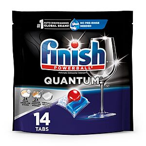 Finish Quantum Dishwasher Pods on sale Finish Quantum Dishwasher Pods in a 14-count pack