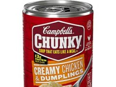 $1.35 – 16.3-Oz Campbell’s Chunky Soup (Creamy Chicken and Dumplings) w/ S&S + Free Shipping w/ Prime or on $35+ 16.3-Oz Campbell's Chunky Soup Creamy Chicken and Dumplings
