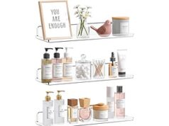 $7.00 – Prime Members: Lifewit 4-Pack 14″ Floating Clear Shelves $7 + Free Shipping Lifewit 4-Pack Floating Clear Shelves