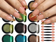 $3.99 – 16-Colors Artdone Chrome Nail Powder Glitter Dust Kit + Free Shipping w/ Prime or on $35+ 16-Colors Artdone Chrome Nail Powder Glitter Dust Kit