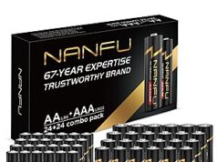$10.00 – NANFU AA 24 + AAA 24 (48 total) 1.5V Alkaline Batteries $10 @ Amazon NANFU AA 24 and AAA 24 alkaline batteries in a pack of 48