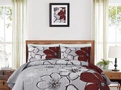 $14.03 – 3-Piece Luxudecor Floral Quilt Set (Red, King) + Free Shipping w/ Prime or on $35+ 3-Piece Luxudecor Floral Quilt Set (Red, King) on Amazon