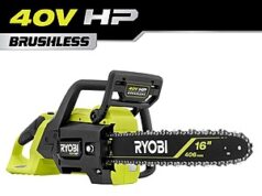 $159.00 – RYOBI 40V HP Brushless 16 in. Battery Cordless Electric Chainsaw (Tool Only) $159 RYOBI 40V HP Brushless 16 in. Cordless Electric Chainsaw