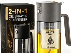 $9.99 – Costop Professional 500ml Glass Oil Sprayer 3-in-1 Kitchen Tool: Fine Mist, Stream & Pour Costop Professional Glass Oil Sprayer in use