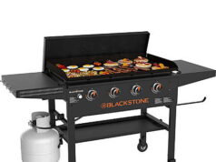 $297.00 – Blackstone Original 4-Burner 36″ Outdoor Griddle with Hard Cover $297 Blackstone Original 4-Burner 36" Outdoor Griddle with Hard Cover