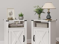 $89.59 – 2-Pack RoyalCraft 25″H Nightstand Set w/ Charging Station (White) + Free Shipping 2-Pack RoyalCraft White Nightstand Set with Charging Station