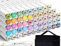 $12.49 – TITLE: 52-Colors VigorFun Pastel Dual Tip Artist Brush & Chisel Tip Paint Marker Pens VigorFun Pastel Dual Tip Artist Brush & Chisel Tip Paint Marker Pens