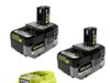 $93.60 – RYOBI ONE+ 18V Lithium-Ion High Performance Starter Kit with (2) 4 Ah High Performance Batteries and 2A Charger ryobi one 18v lithiumion product image