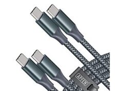 $3.99 – 2-Pack 6′ APFEN 60W USB C to USB C Fast Charging Cable + Free Shipping w/ Prime or on $35+ 2-Pack APFEN 60W USB C to USB C Fast Charging Cable