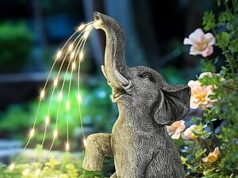 $10.49 – GIGALUMI Solar Watering Elephant Statue Garden Decor GIGALUMI Solar Watering Elephant Statue Garden Decor on sale