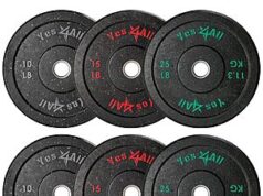 $103.78 – Yes4All 100-Lb 2″ Bumper Plate Weight Plate Set + Free Shipping Yes4All 100-Lb Bumper Plate Weight Plate Set