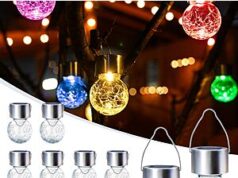 $16.24 – 12-Pack GIGALUMI Solar Hanging Outdoor LED Color changing Lights + Free Shipping 12-Pack GIGALUMI Solar Hanging Outdoor LED Lights in color