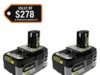 $121.00 – RYOBI ONE+ HP 18V HIGH PERFORMANCE Lithium-Ion 6.0 Ah Battery (2-Pack) $121 RYOBI ONE+ HP 18V High Performance Lithium-Ion 6.0 Ah Battery (2-Pack)