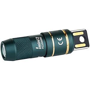 OLIGHT IMINI 2 EDC flashlight deal OLIGHT IMINI 2 EDC flashlight in black, blue, and green on keychain