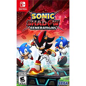 Amazon deal on Sonic X Shadow Generations for Nintendo Switch Sonic X Shadow Generations Nintendo Switch game box cover
