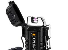 $8.25 – LcFun Dual Arc Windproof Rechargeable Electric Lighter (Black) at Amazon lcfun dual arc windproof product image