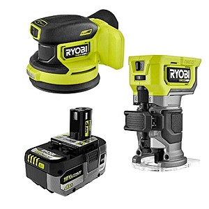 RYOBI ONE+ HP Kit Deal at Home Depot RYOBI ONE+ HP Compact Router and Random Orbit Sander Kit with High Performance Battery