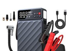 $49.99 – Pelsee 3500A Peak Car Battery Jump Starter w/ Air Compressor & 45W Fast Charging + Free Shipping Pelsee 3500A car battery jump starter with air compressor