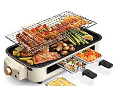 $25.89 – Pukomc 2-in-1 Electric Indoor Smokeless Grill + Free Shipping w/ Prime or on $35+ Pukomc 2-in-1 Electric Indoor Smokeless Grill