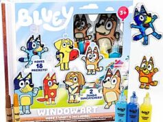 $8.99 – Bluey Kids’ Window Art Paint Suncatchers Activity Toy Kit + Free Shipping w/ Prime or on $35+ Bluey Kids' Window Art Paint Suncatchers Activity Toy Kit