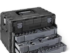 $86.03 – 287-Piece Amazon Basics 3-Drawer Mechanic Tool Case Set w/ Sockets, Ratchets & Wrenches + Free Shipping Amazon Basics 3-Drawer Mechanic Tool Case Set with Sockets, Ratchets and Wrenches