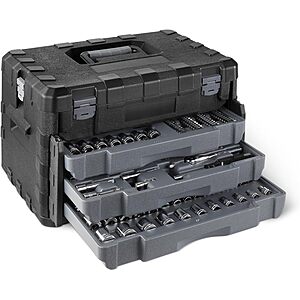 Amazon Basics Mechanic Tool Set Deal Amazon Basics 3-Drawer Mechanic Tool Case Set with Sockets, Ratchets and Wrenches