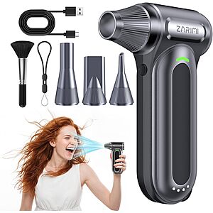 Zarimi Electric Compressed Air Duster Deal Zarimi Electric Compressed Air Duster in use