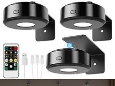 $11.99 – 3-Pack Lightbiz Rechargeable Magnetic Picture Lights (Black) – Prime Member Discount