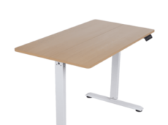 $66.50 – ACEssentials Electric Height Adjustable Sit/Stand Desk (Natural Wood/White) + Free Shipping Acesentials Electric Height Adjustable Sit/Stand Desk in natural wood and white
