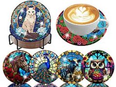 $5.99 – 8-Pack ijbnhd 4″ Non-Slip Diamond Painting Coasters w/ Holder + Free Shipping w/ Prime or on $35+ 8-Pack ijbnhd diamond painting coasters and holder