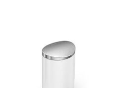 $18.09 – : simplehuman 6 Liter / 1.6 Gallon Semi-Round Bathroom Step Trash Can, White Steel at Amazon simplehuman 6 Liter / 1.6 Gallon Semi-Round Bathroom Step Trash Can in white steel