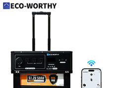 $1,160.00 – ECO-WORTHY 5120Wh 2-Pack 48V 50Ah Lithium Battery + 3500kW Solar Inverter For Home $1160 + Free Shipping ECO-WORTHY 5120Wh Lithium Battery and Solar Inverter