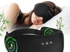 $9.97 – Zhenyemei 3D Blackout Sleep Eye Mask w/ Bluetooth Headphones (Dark Black) Zhenyemei 3D Sleep Eye Mask w/ Bluetooth Headphones in dark black