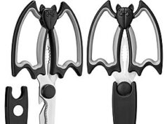 $5.00 – 2-Pack OMDAR Stainless Steel Black Bat Kitchen Shears $5 ($2.50 each) + Free Shipping w/ Prime or on $35+ 2-Pack OMDAR Stainless Steel Black Bat Kitchen Shears