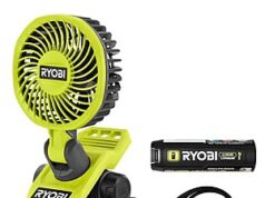 $26.00 – YMMV – Ryobi USB Lithium Clamp Fan Kit with 2.0 Ah USB Lithium Battery and Charging Cable $26 Ryobi USB Lithium Clamp Fan Kit on sale at Home Depot