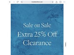 Brooks Brothers Extra 25% Off Clearance at Checkout Brooks Brothers Extra 25% Off Clearance Sale