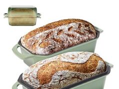 $26.59 – 9″x5″ Flavehc 2-in-1 Enameled Cast Iron Bread Pan w/ Lid – + Free Shipping 9x5 Flavehc Enameled Cast Iron Bread Pan w/ Lid (Aqua Green)