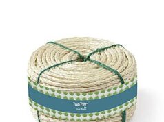 $6.25 – 90′ WePet Sisal Rope for Cat Scratching Post Replacement (White) + Free Shipping w/ Prime or on $35+ 90 feet WePet Sisal Rope (White) for cat scratching posts