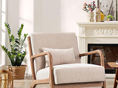 $100.00 – 26″ Hertford Wide Mid Century Upholstered Solid Wood Accent Chair (Beige) – $99.99 with Free Shipping 26" Hertford Wide Mid Century Upholstered Solid Wood Accent Chair in Beige