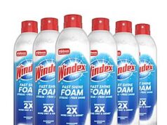 $11.64 – 19 oz, Windex Fast Shine Foam Glass Cleaner, (Pack of 6) – w/S&S, (As Low As – $10.50) Amazon Windex Fast Shine Foam Glass Cleaner in a pack