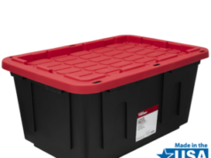 $32.00 – $32 4-Pack Hyper Tough 27 Gallon Stackable Storage Bin Containers with Snap-on Lid ($8 each) Hyper Tough Stackable Storage Bin Containers in pack of 4
