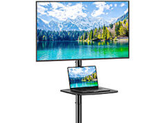 $24.30 – Perlesmith Mobile Rolling Tilt TV Stand Cart With Shelf for 26″-60″ Flat Panel TVs/Monitors, up to 400x400mm VESA Mount, Heavy Duty + Free Shipping Perlesmith Mobile Rolling TV Stand Cart