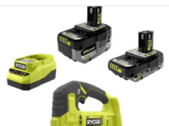 $99.00 – RYOBI ONE+ 18V HIGH PERFORMANCE Kit w/ 4.0 Ah Battery, 2.0 Ah Battery, Charger, & FREE ONE+ Cordless Jig Saw $99 RYOBI ONE+ 18V HIGH PERFORMANCE Kit with jigsaw and batteries